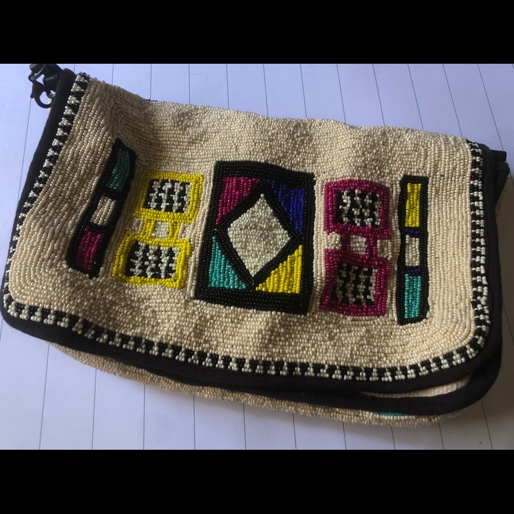 Anthropologie bead crossbody or clutch bag
